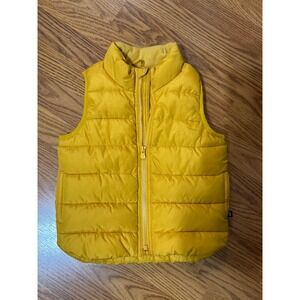 Baby Gap ColdControl Puffer Vest Mustard Yellow Water Resistant Toddler Size 3T